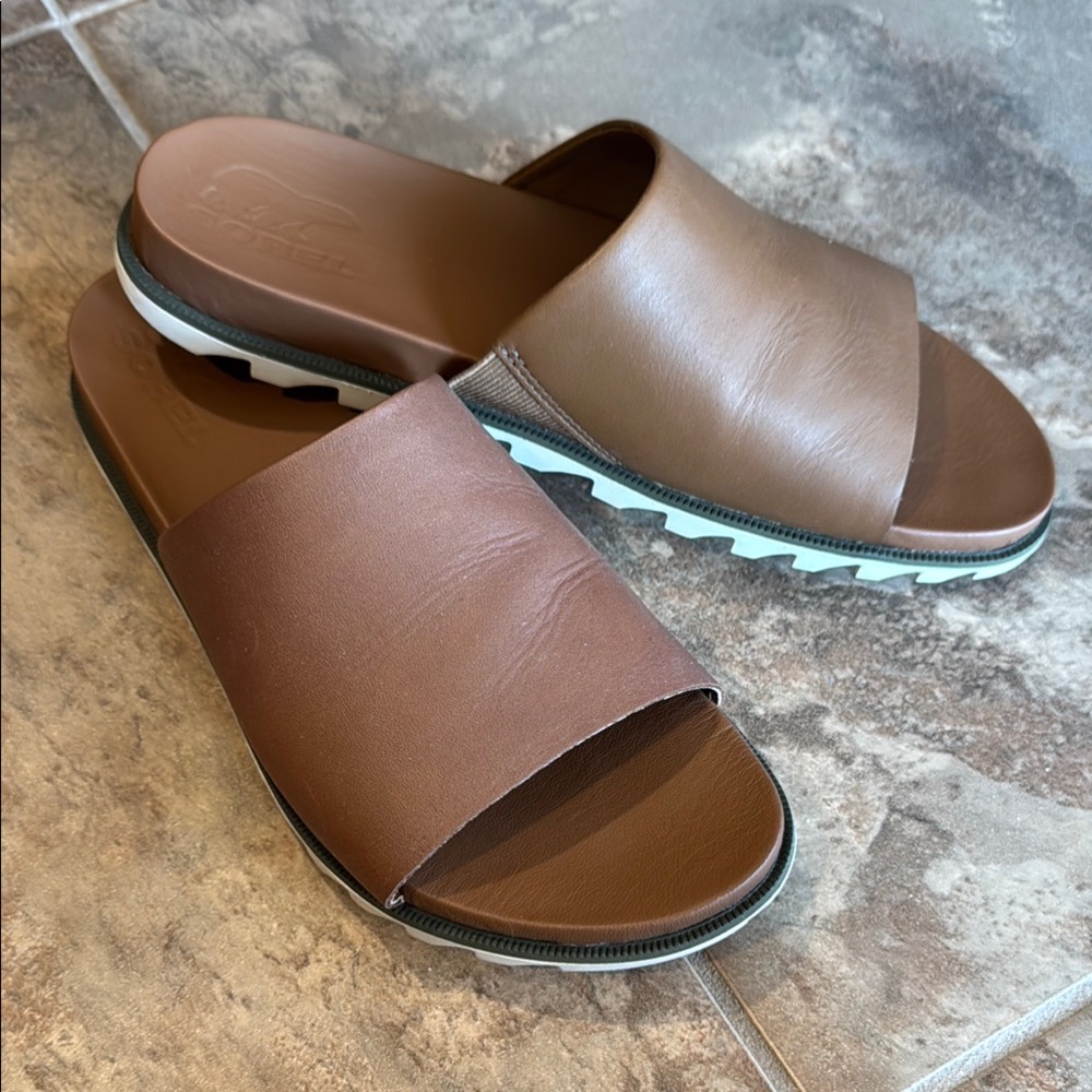 Sorel Brown Slides- EUC!
